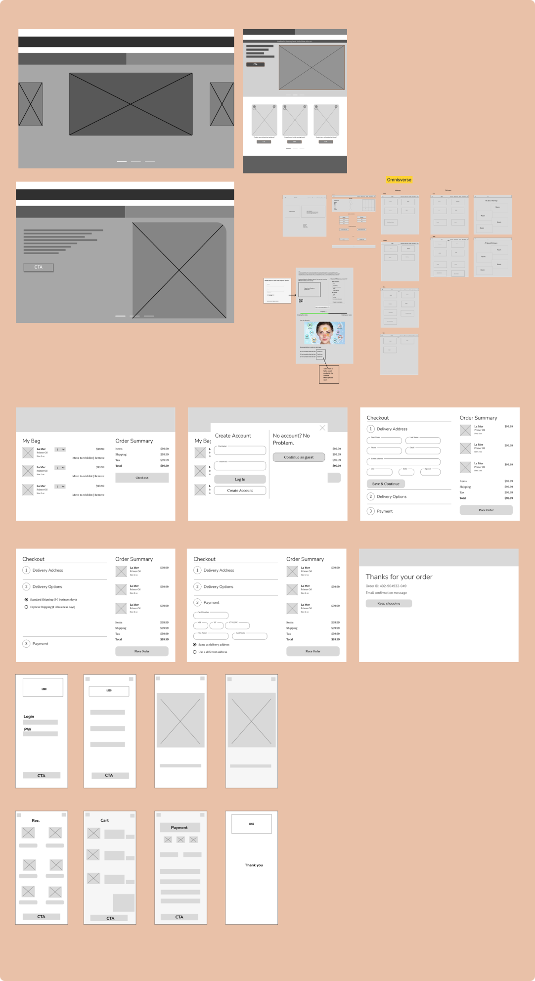 concept 1 process wireframes